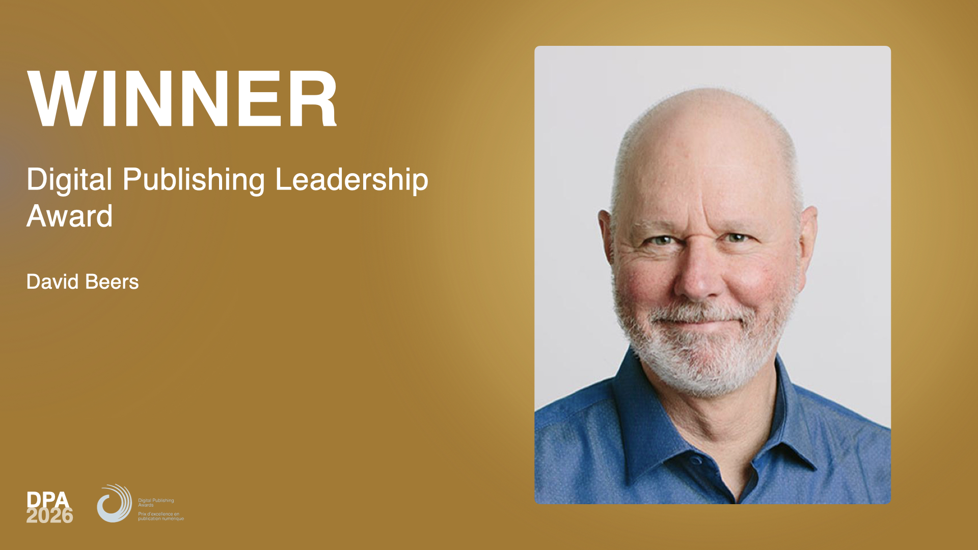 David Beers: Digital Publishing Leadership Award Winner 2026